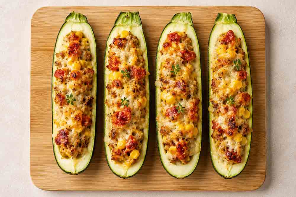 Courgettes farcies legeres