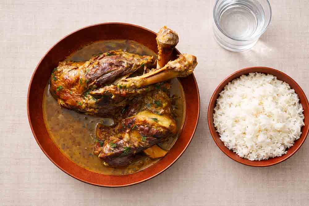 Jarrets d'agneau braisés Xawaash