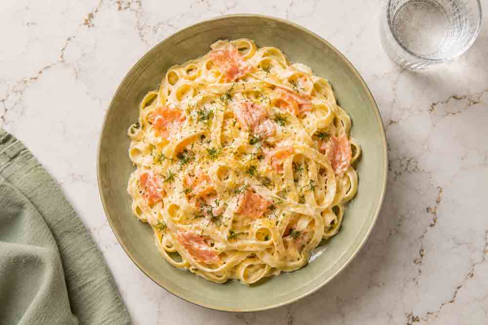 Pâtes au saumon et crème