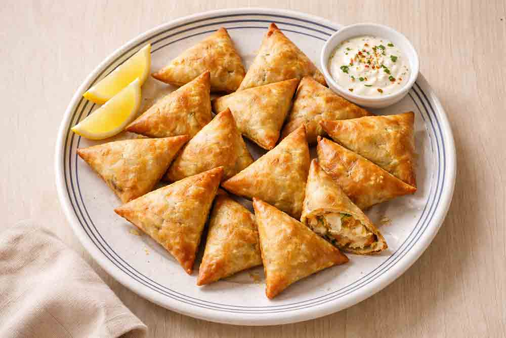 Samosas au fromage et au poulet