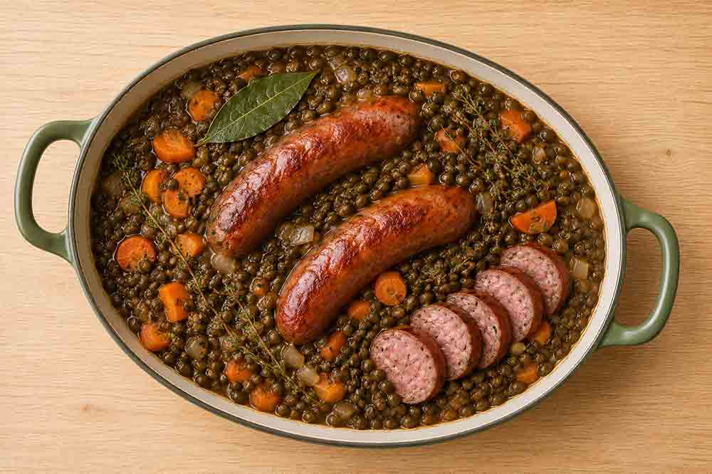 Saucisses lentilles